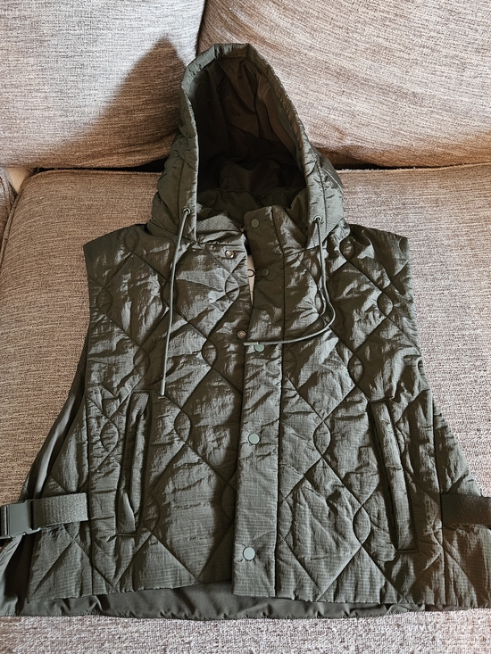 COS Other - COS Olive Green Quilted Hooded Vest